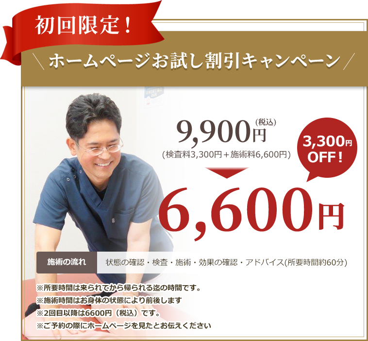 初回限定!ホームページお試し割引キャンペーン